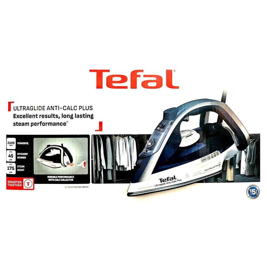 TEFAL Ultra Glide Anti-Calc Plus Iron, Model: FV5878Z0. NB: Minor use, not