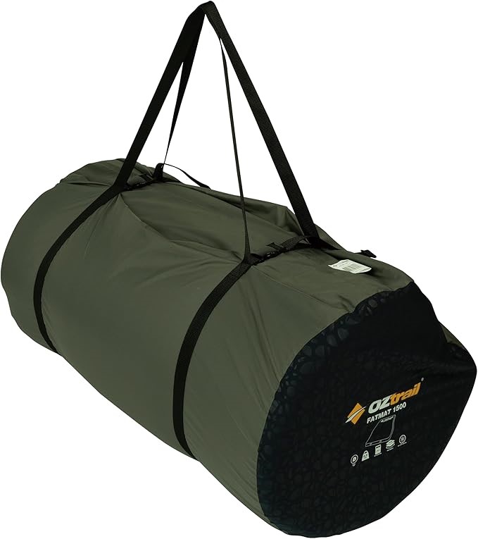 OZTRAILFatmat 1500 3D Self Inflating Mattress - Luxurious 15cm Thick Memory