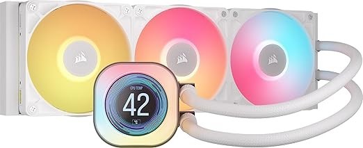 CORSAIR iCUE Link Titan 360 RX LCD Liquid CPU Cooler – 360mm AIO – Low-Nois