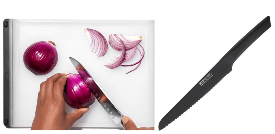 BUNDLE of 2 items: OXO Double Sided Everyday Cutting Board (Translucent, 33