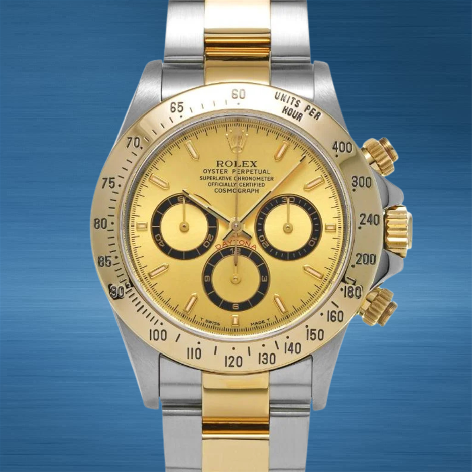 Rolex 16523 Cosmograph Daytona 18K Yellow Gold Two Tone 40mm 1997 BxP