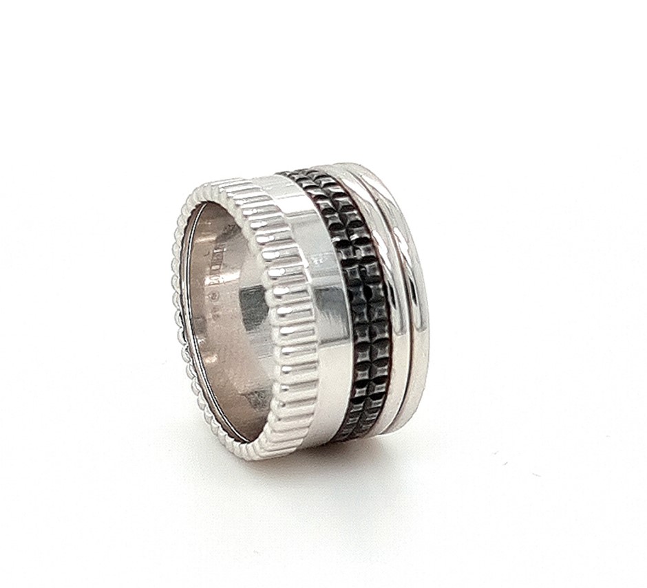Boucheron 18ct White Gold Quarte Black Edition Ring