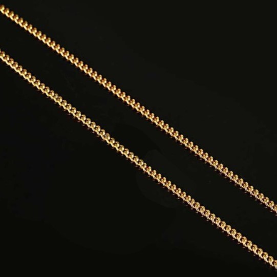 Classic 3mm Stainless Steel Curb Chain Necklace - 60cm (Yellow)