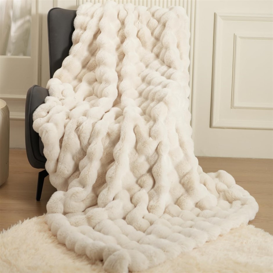 MACINSO Super Comfort Oversized Warm Thick Bubble Double Sided Plush Fur Th