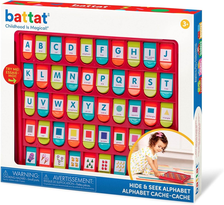 BATTAT Pop – Up Alphabet, 50 Letter & Picture Flaps, Educational & Learning