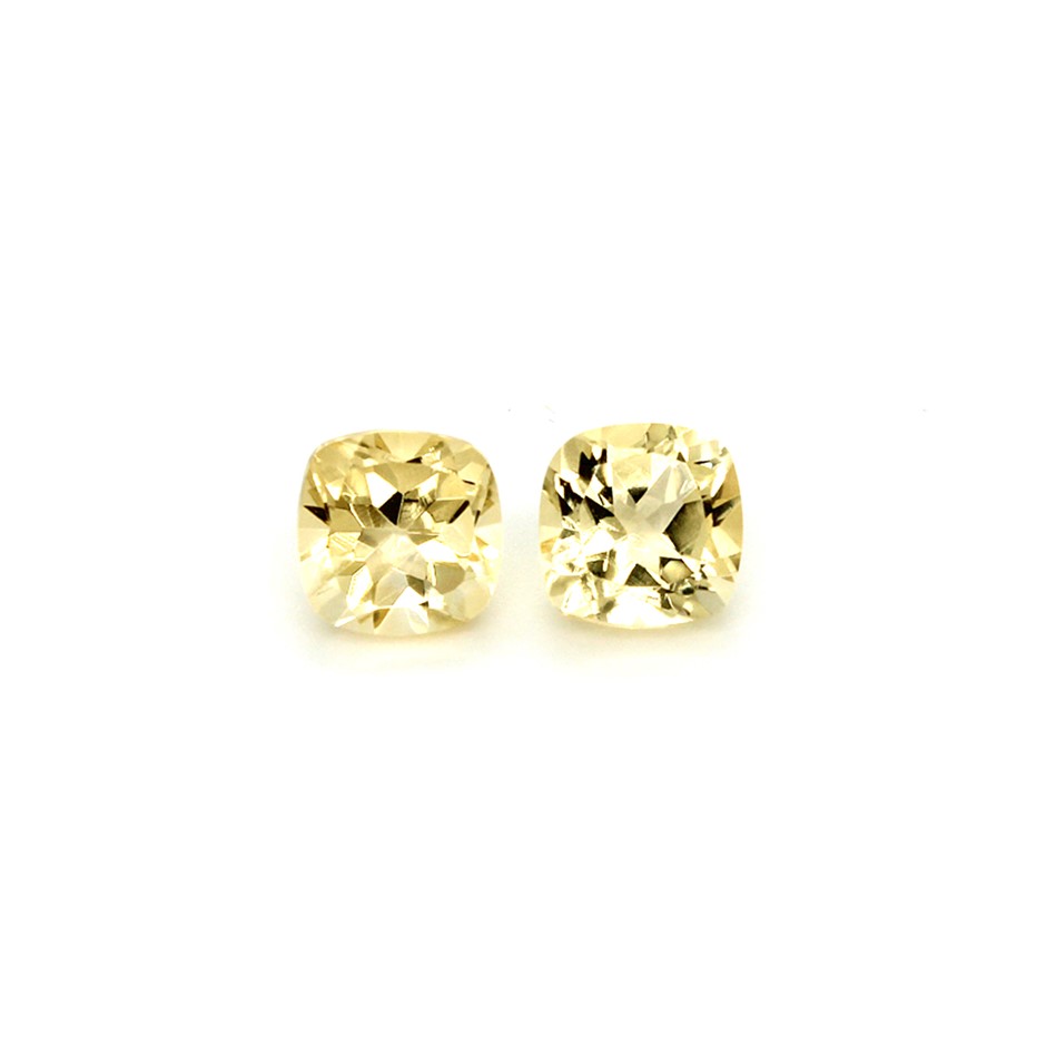 2 Pcs Cushion Gorgeous Citrine Gemstone