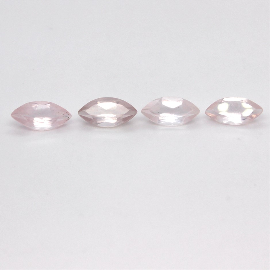 4 Pcs Marquise Rose Quartz Gemstone
