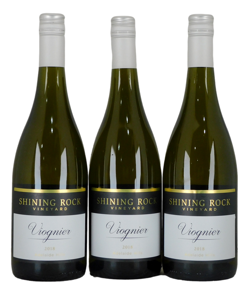 Shining Rock Vineyard Viognier 2018 (3x 750mL), SA.