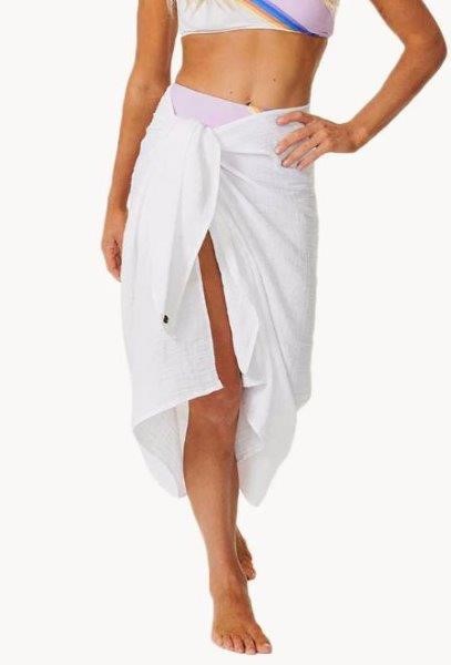 RIP CURL Women's Premium Surf Pareo, One Size, White. RRP: $50.  Buyers Not