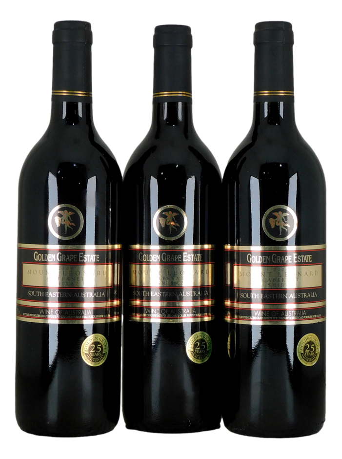 Golden Grape Estate Mount Leonard Cabernet Shiraz 2009 (3x 750mL), SEA.