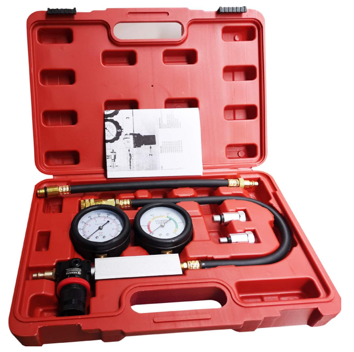 LEIMO Cylinder Leak Down Tester,Compression Test kit -Engine Cylinder Dual