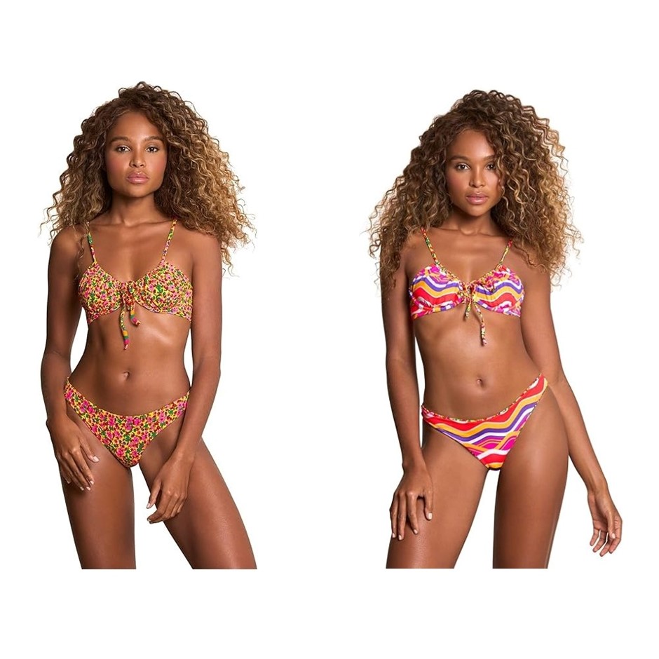 MAAJI Women's Miniflore Jade Underwire Rversible Bikini Top, Size L, Open M