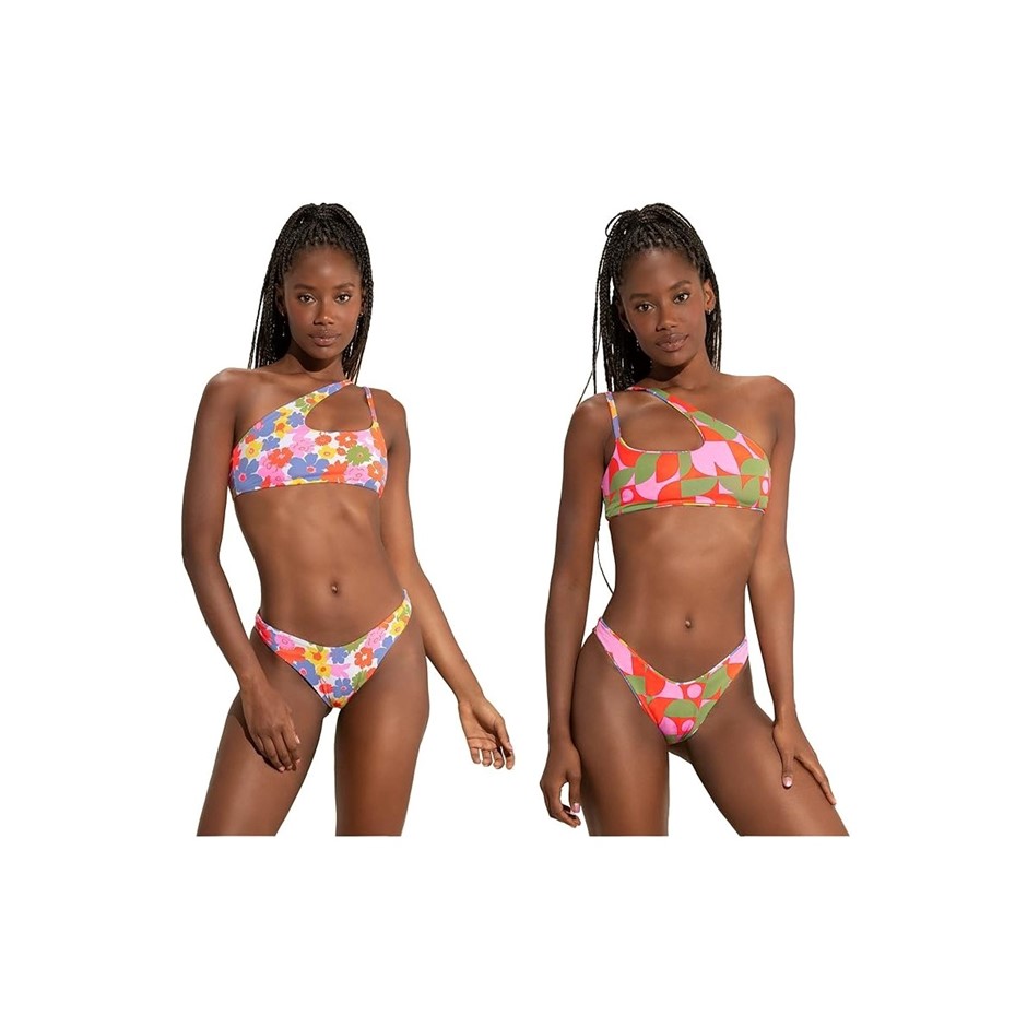 MAAJI Women's Pristine Flower Gracey Sporty Bralette Reversible Bikini Top,