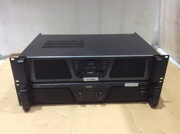 FBT AX 800&Inter-M V2-3000 Professional Power Amplifier (Lot of 2)