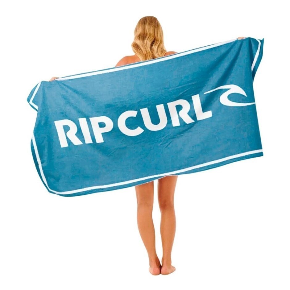 RIP CURL Brand Logo Beach Towel, D (Appox): L160 x W80cm, Ocean. RRP: $69.9