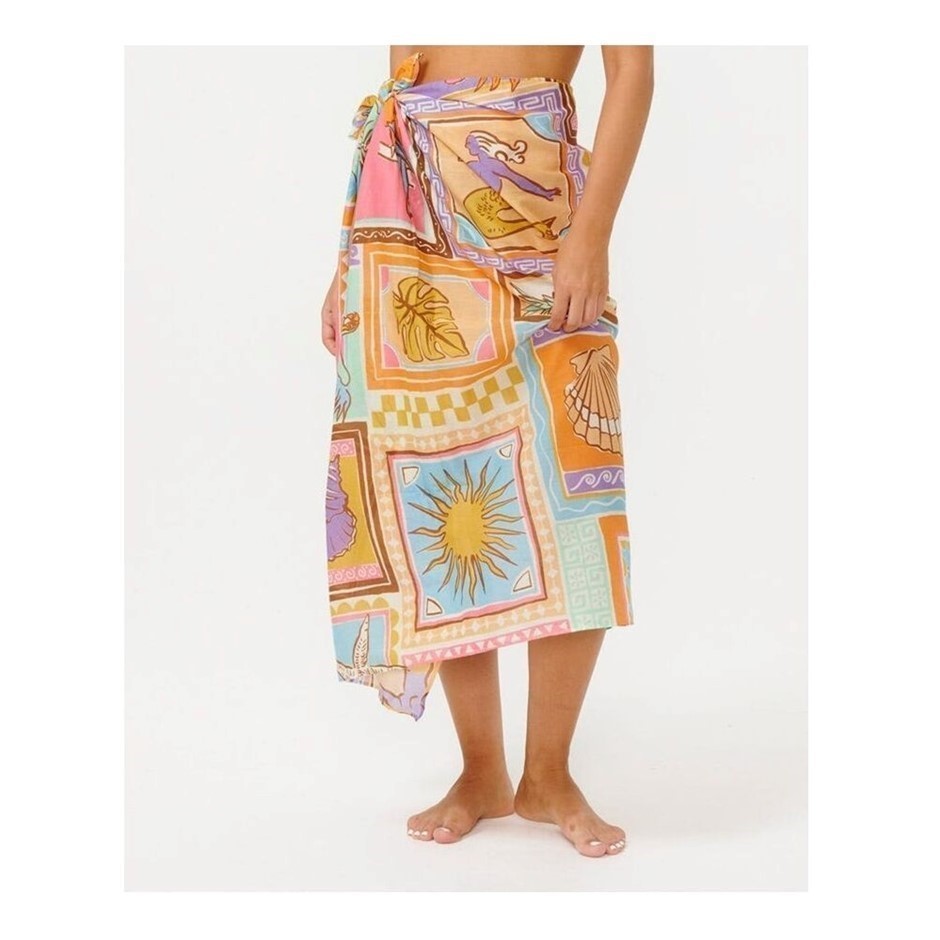 RIP CURL Women's Summer Pareo Cover-up, D(L: 1800mm W:970mm), Lilac. RRP: $