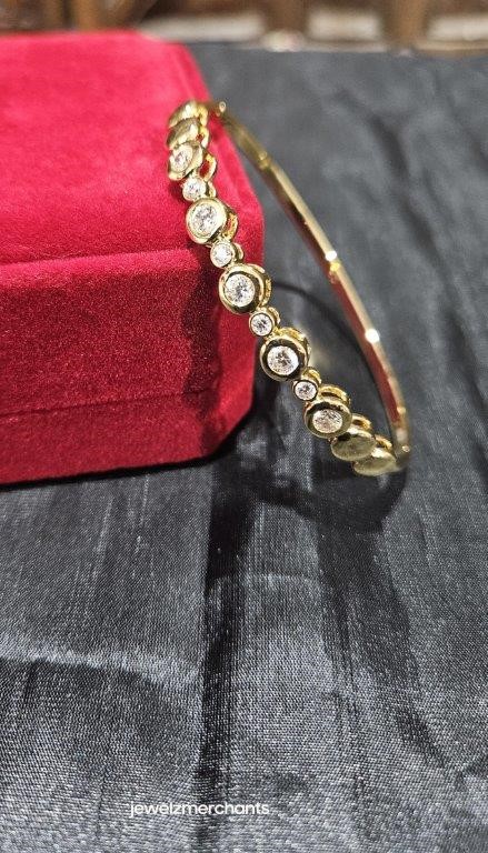 22k Stamped Yellow Gold Filled Bangle-60mm