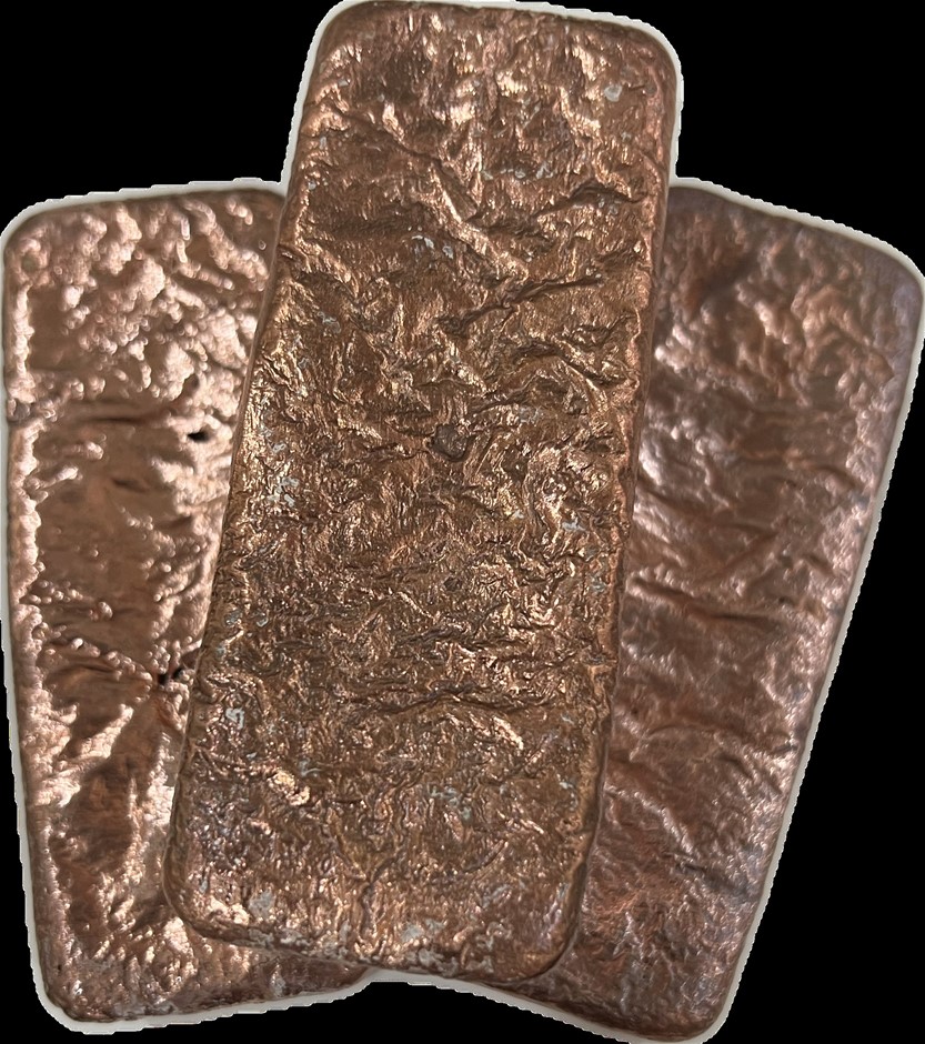 1 Kilo of Australian Copper rectangale Bar x 3