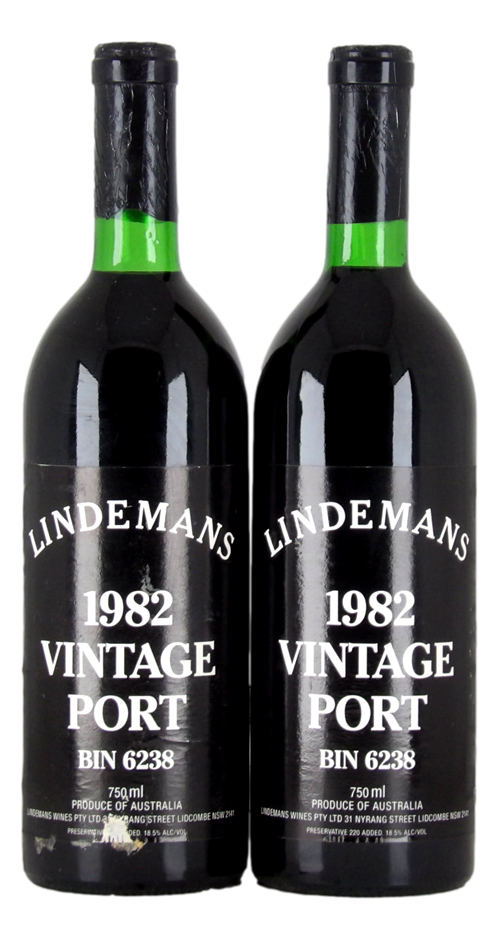 Lindemans Bin 6238 Vintage Port 1982 (2x 750mL), Aus.