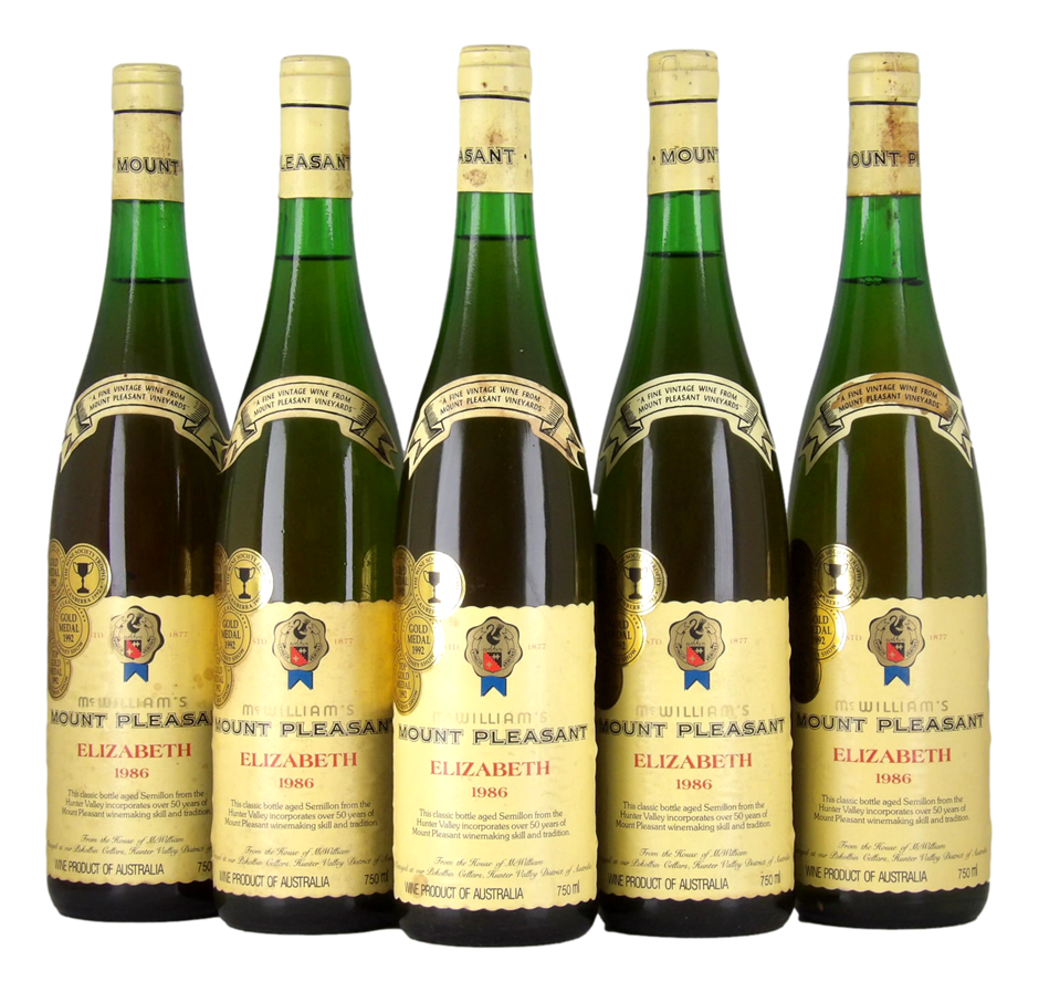 Mount Pleasant Elizabeth Semillon 1986 (5x 750mL), Hunter.