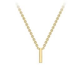 #1 9K YELLOW GOLD INITIAL 'I' NECKLACE 38+5cm