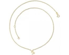 9K YELLOW GOLD PISCES ZODIAC NECKLACE 40-45cm