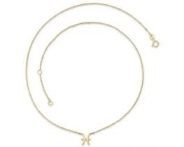 9K YELLOW GOLD ARIES ZODIAC NECKLACE 40-45cm