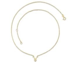9K YELLOW GOLD LEO ZODIAC NECKLACE 40-45cm