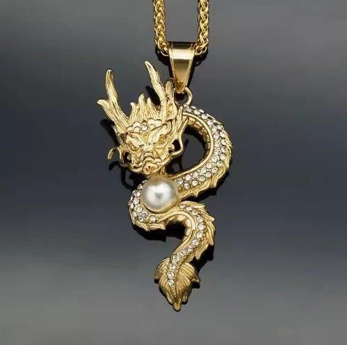 Triple Yellow Gold plated Pendant with Free Chain