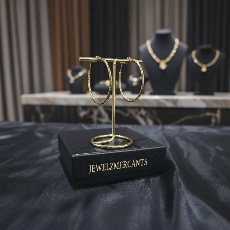 22K/Italy Gold Filled Earring -(stamped 22K/Italy)-Warranty Quality