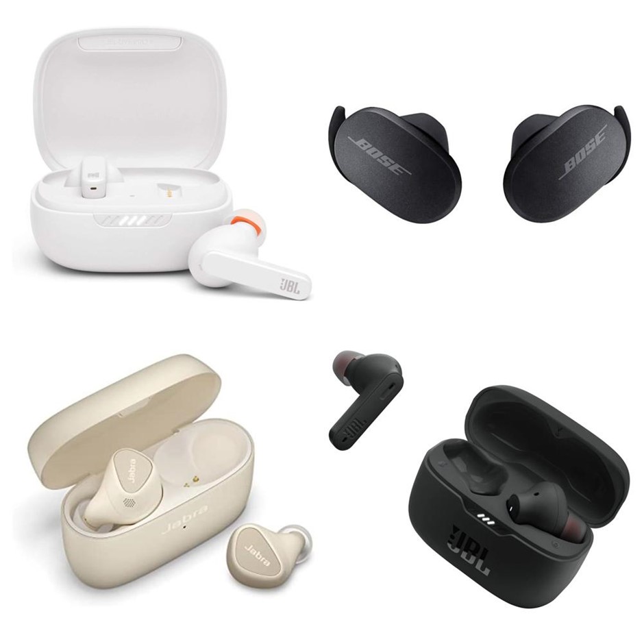 4 x Assorted Wireless Earbuds. 1 x JBL Live ProPlus TWS. 1 x JBL Tune 230NC
