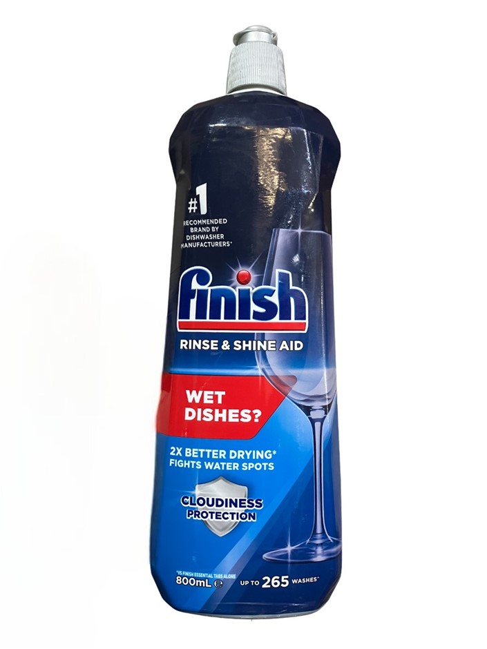 3 x FINISH Rinse & Shine Aid 800mL.