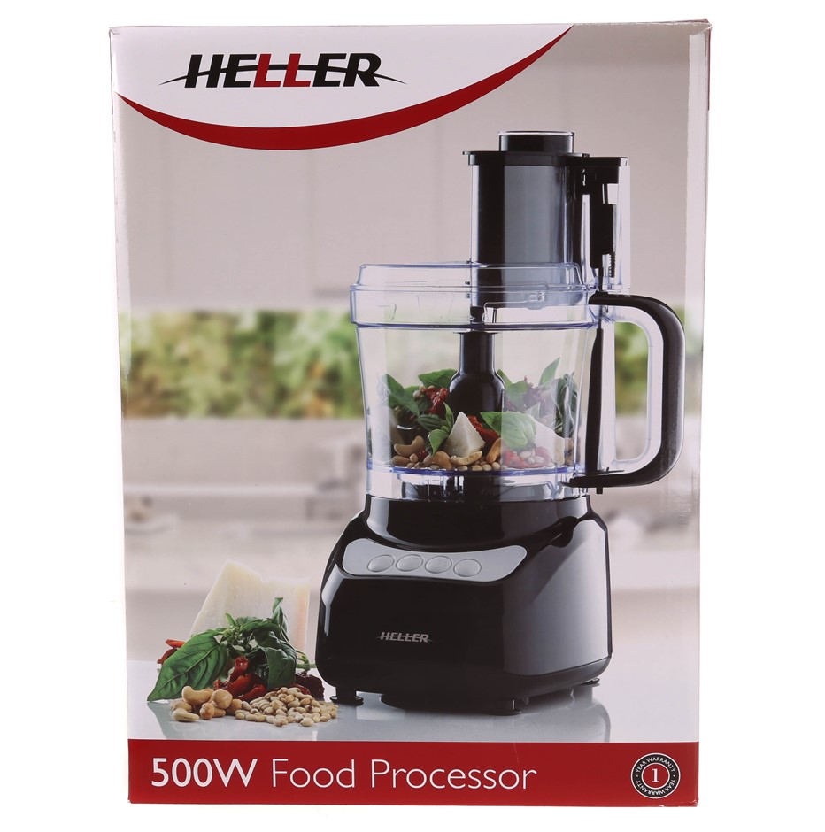 HELLER 500W Food Processor 1.8L Bowl.