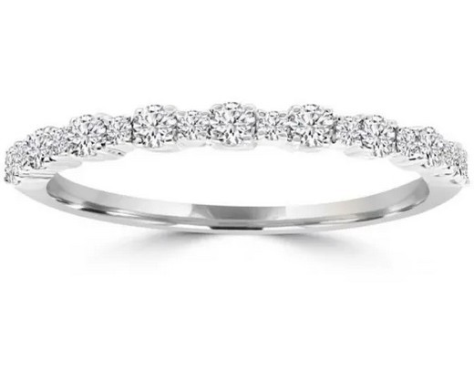 9K WHITE GOLD 0.33ct HI I1 DIAMOND RING