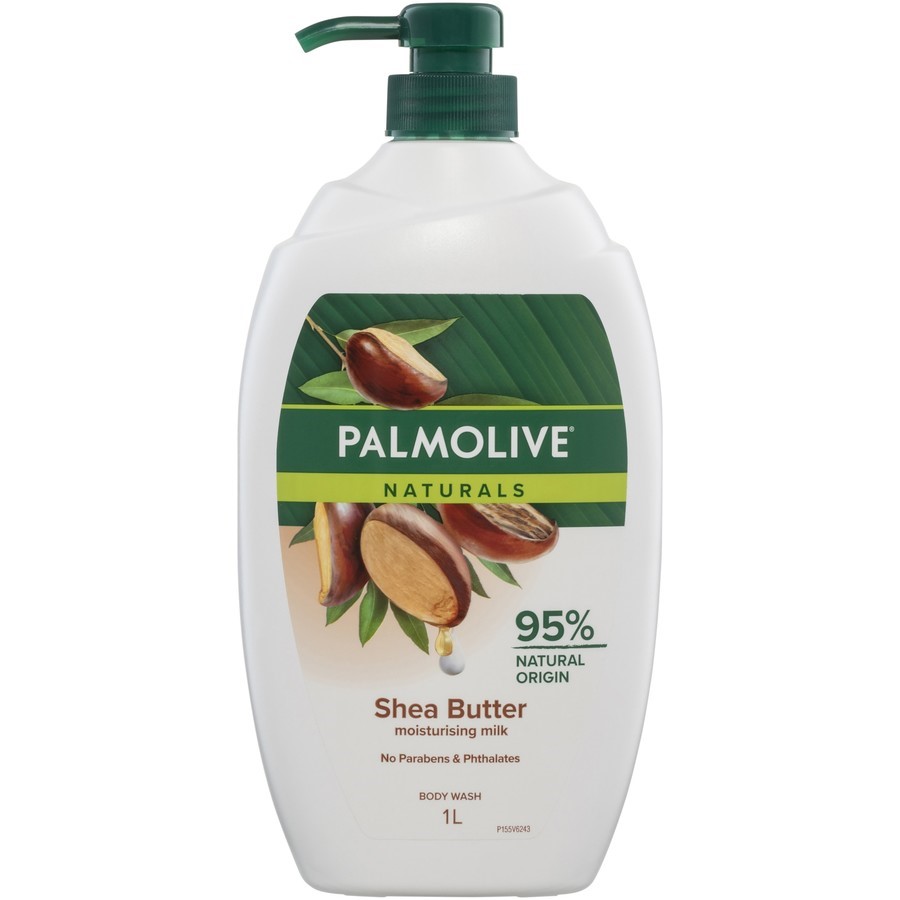2 x PALMOLIVE NATURALS Shea Butter Body Wash with Moisturising Milk, 1L.