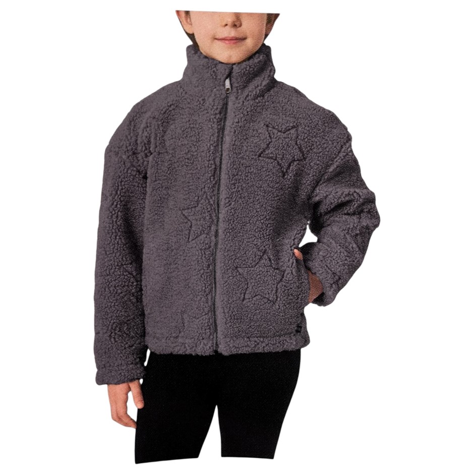 MONDETTA Unisex Youth Teddy Fleece Jacket, Size M (10/12), Sparrow.