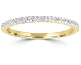 9K Yellow GOLD 0.08CT HI I1 DIAMOND RING