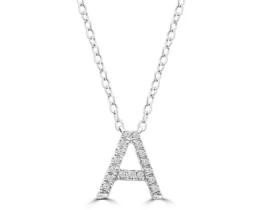 9K WHITE GOLD 'A' 0.06 HI I1 DIAMOND NECKLACE 40+5cm