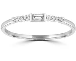 9K WHITE GOLD 0.12CT HI I1 DIAMOND RING