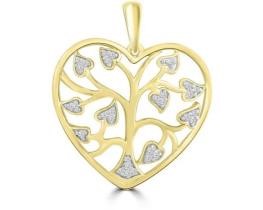 9K Yellow GOLD 0.10CT HI I1 DIAMOND PENDANT