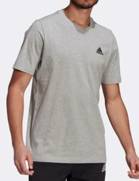 ADIDAS Men's SL SJ Tee, Size XL, Cotton, Medium Grey Heather. Buyers Note
