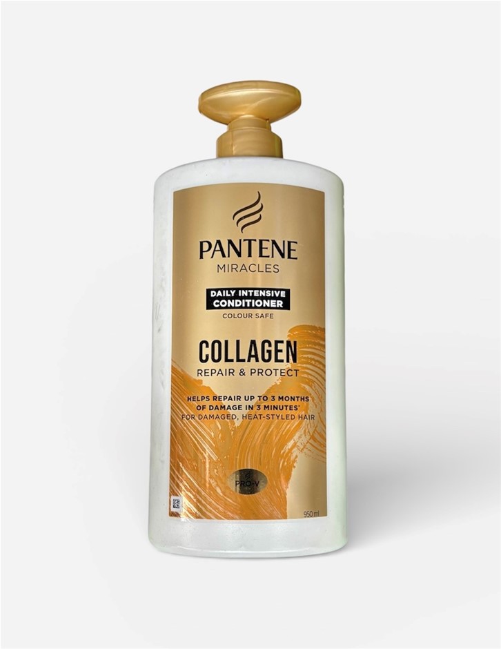 2 x PANTENE Miracles Pro-V Collagen Conditioner, 950ml. Buyers Note - Disc