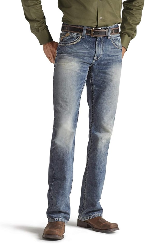 ARIAT M-Series M5 Straight Jean, Size 35/34, Gambler Wash, 10012703. Buyer