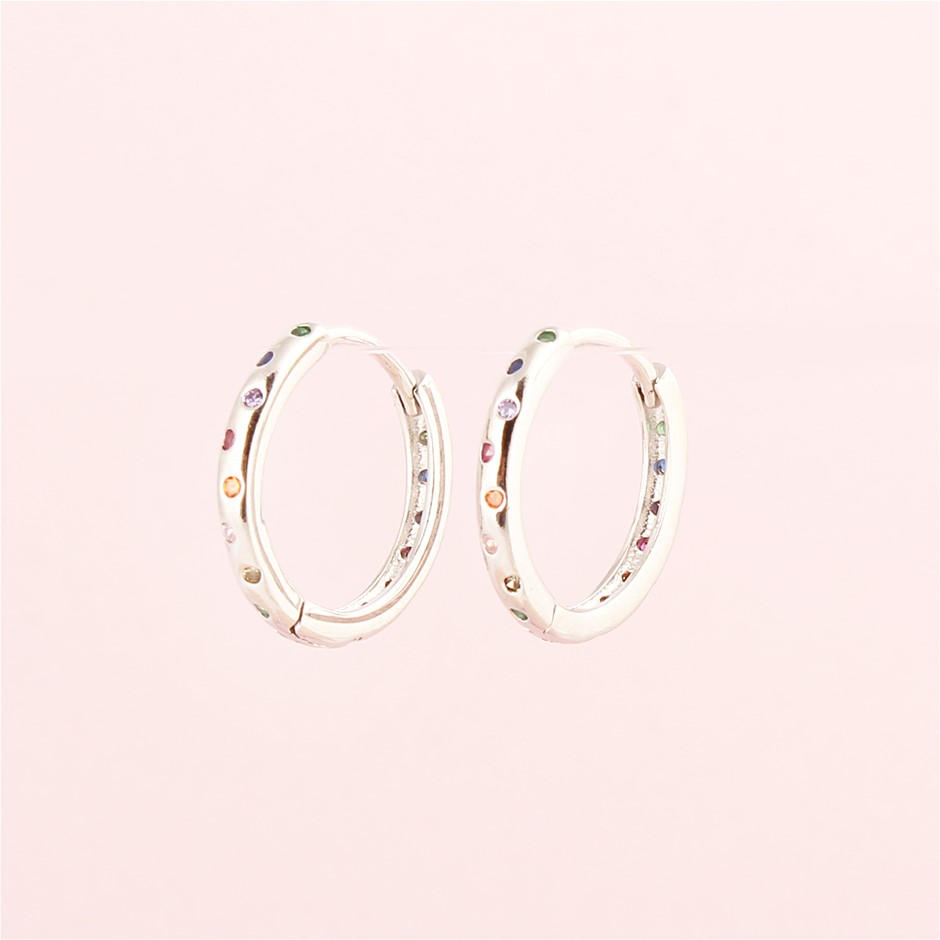 Dainty Huggie Hoop 925 Sterling Silver Earrings