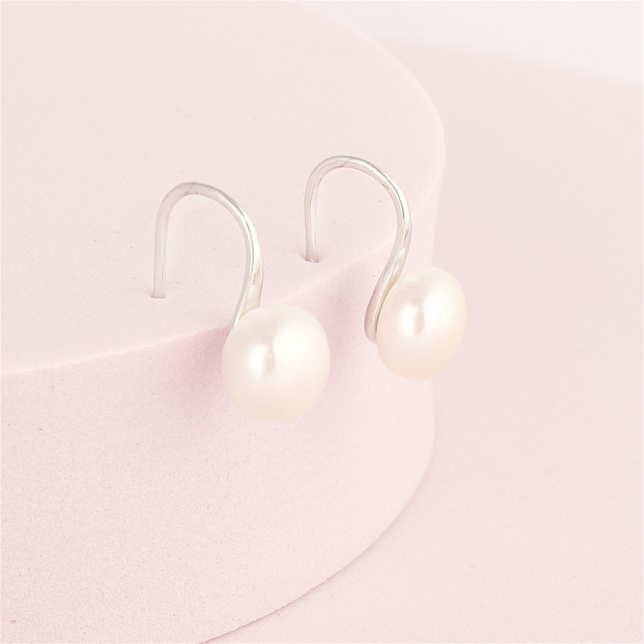 Fresh Water Pearl 925 Sterling Silver Earrings