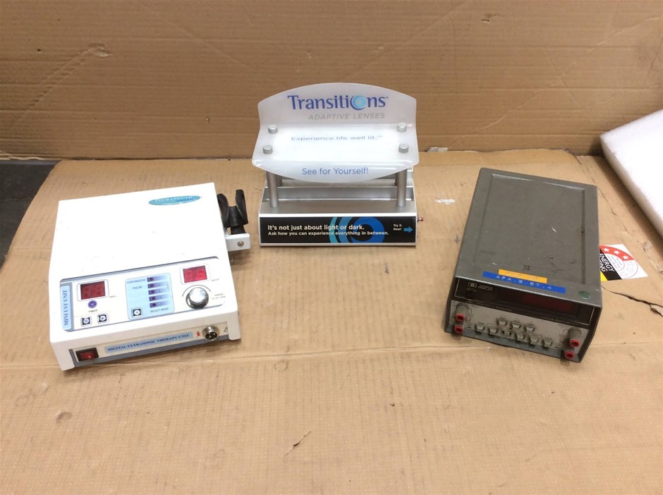Lenses Display Stand + Digital Multimeter + Digital Ultrasonic Therapy Unit