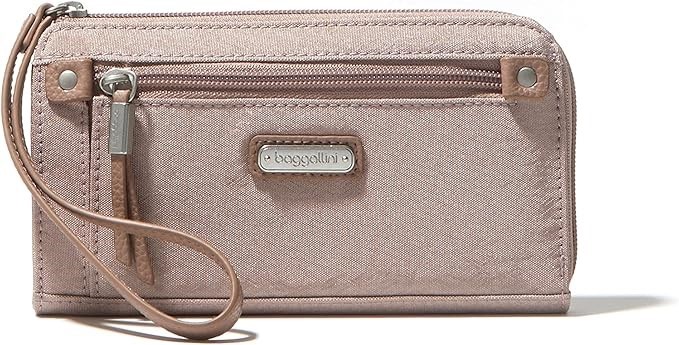 BAGGALLINI Women's Zip Around Wallet, Blush Shimmer, One Size. Buyers Note
