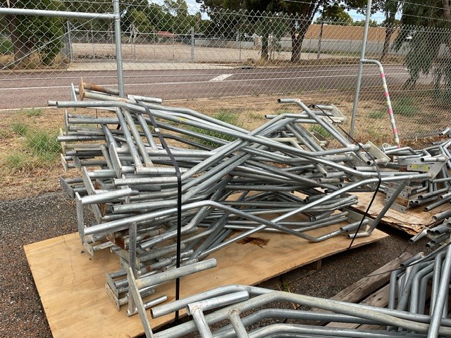 <p>Approx 43 Temporary Fence Supports </p>