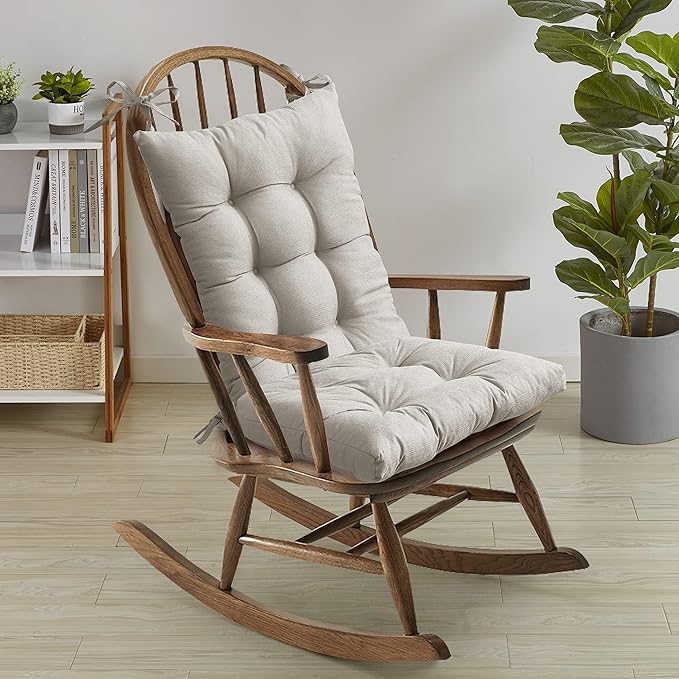 SWEET HOME COLLECTION Rocking Chair Cushion Premium Tufted Pads Non Skid Sl