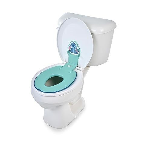 BRIGHT STARTS Disney Baby Stitch Flip & Sit Potty Training Seat, Attaches t